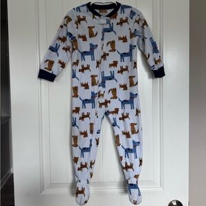 Carter’s Dog Print Footed Pajamas 2T Blue Sleeper
